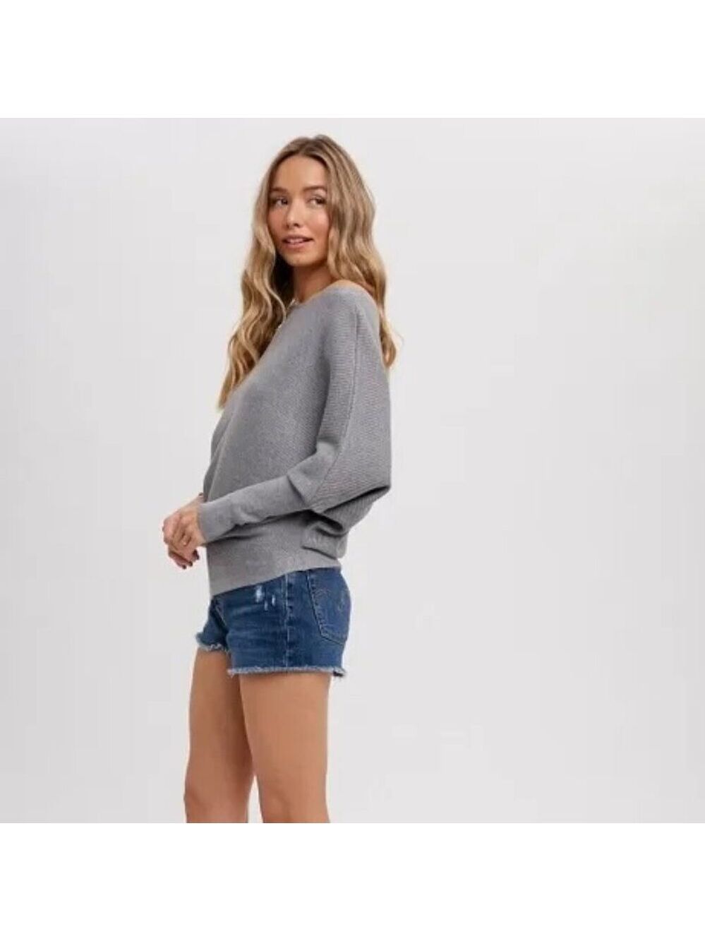 FINAL PIECES!!!! Asymmetrical Open Shoulder Dolman Pullover - Picture 4 of 11